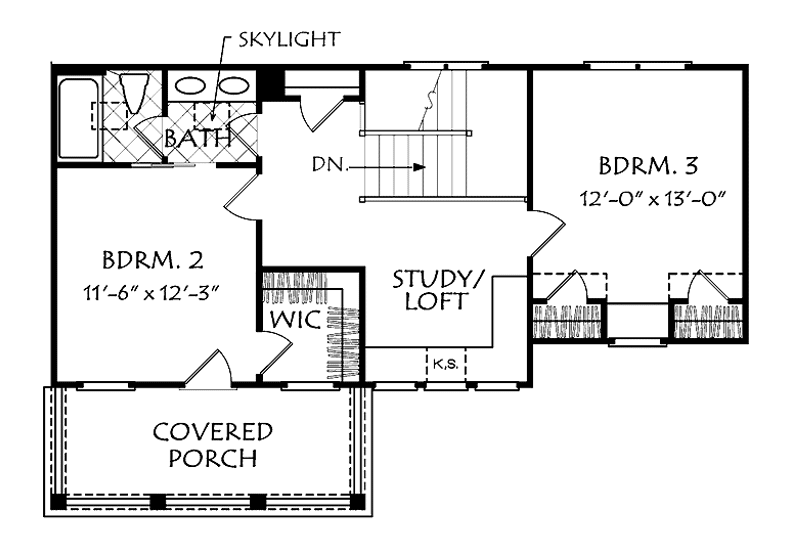 Home Plan - Floor Plan - Upper Floor for Colonial House Plan #927-501 - 4 bed, 3 bath