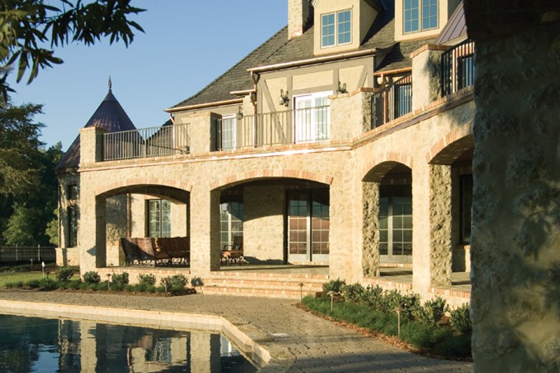 House Plan Design - Exterior - Rear Elevation 3 for European House Plan #453-609 - 7 bed, 7.5 bath