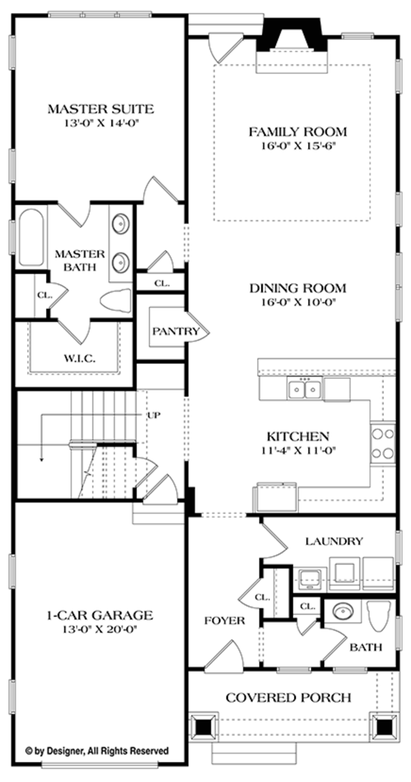 Home Plan - Craftsman Floor Plan - Main Floor Plan #453-620