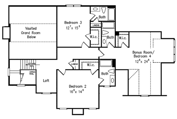 House Plan Design - Country Floor Plan - Upper Floor Plan #927-479