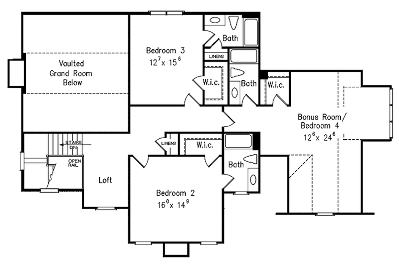 Home Plan - Floor Plan - Upper Floor for Country House Plan #927-479 - 4 bed, 4.5 bath