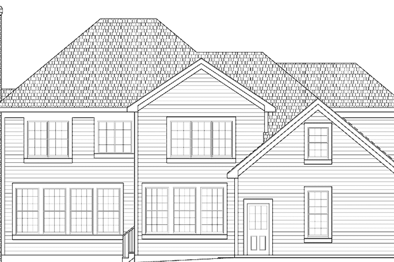 Home Plan - Exterior - Rear Elevation for Classical House Plan #328-428 - 4 bed, 3.5 bath