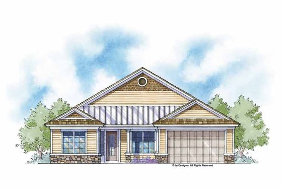 Exterior - Front Elevation 4 for Country House Plan #938-1 - 3 bed, 2.5 bath