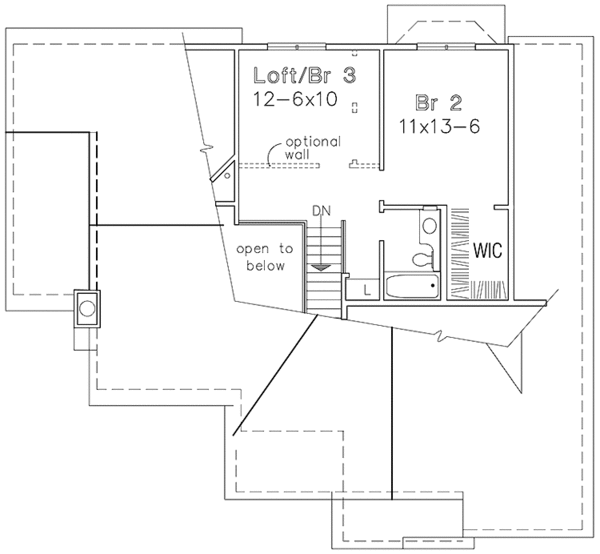 Home Plan - European Floor Plan - Upper Floor Plan #320-1074
