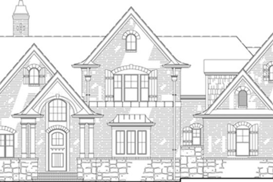 Exterior - Front Elevation 6 for European House Plan #119-420 - 3 bed, 2 bath