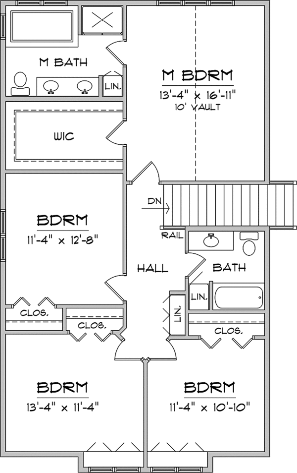 House Blueprint - Prairie Floor Plan - Upper Floor Plan #981-8