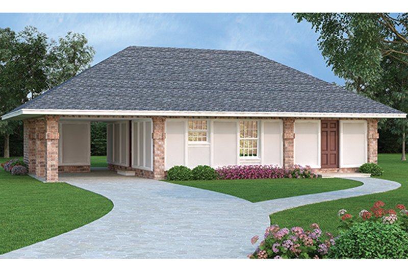 Home Plan - Exterior - Front Elevation 3 for European House Plan #45-560 - 4 bed, 2 bath
