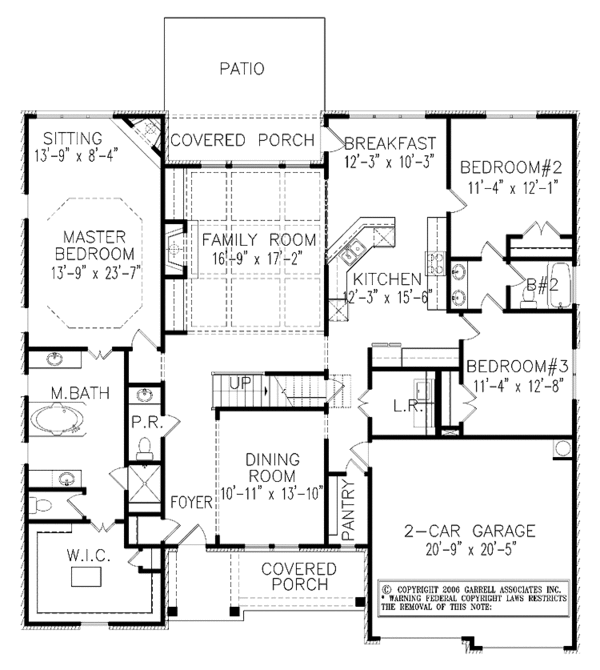 House Design - European Floor Plan - Main Floor Plan #54-267