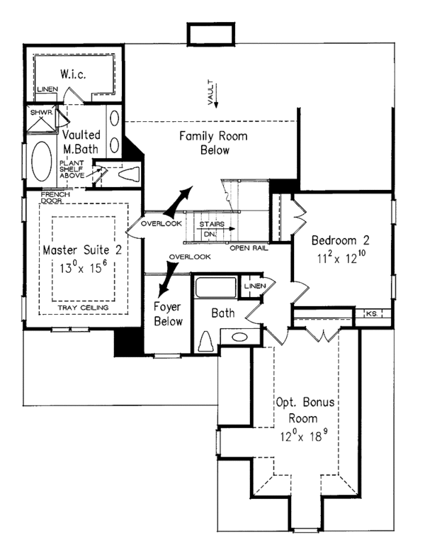 Architectural House Design - Country Floor Plan - Upper Floor Plan #927-913