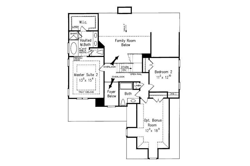 House Blueprint - Floor Plan - Upper Floor for Country House Plan #927-913 - 3 bed, 3.5 bath