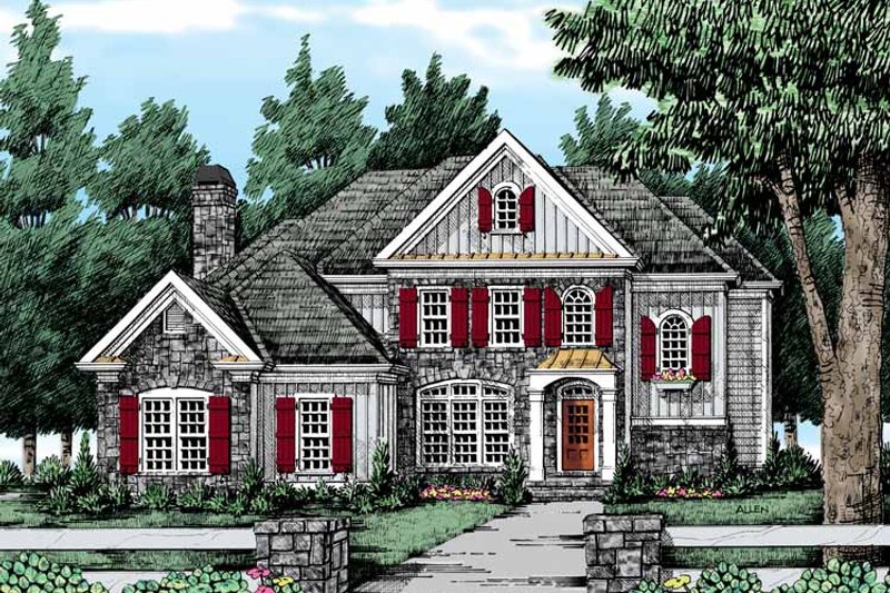 Home Plan - Exterior - Front Elevation 3 for Country House Plan #927-314 - 5 bed, 4 bath