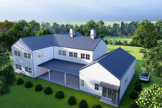 Exterior - Other Elevation for Barndominium House Plan #1107-17 - 4 bed, 4 bath