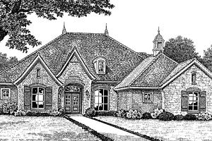 Home Plan - Exterior - Front Elevation for Classical House Plan #310-1206 - 3 bed, 2.5 bath