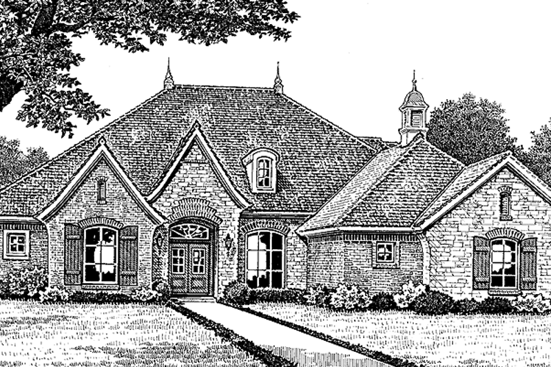 Dream House Plan - Classical Exterior - Front Elevation Plan #310-1206