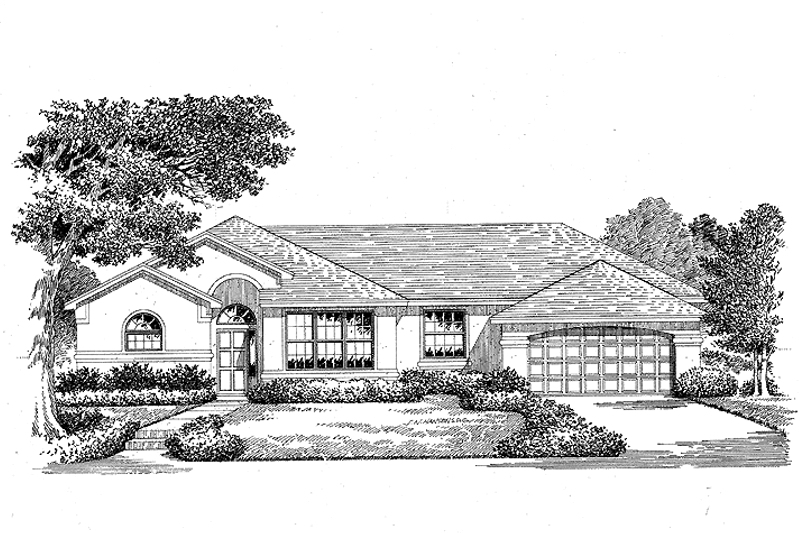Home Plan - Mediterranean Exterior - Front Elevation Plan #999-35