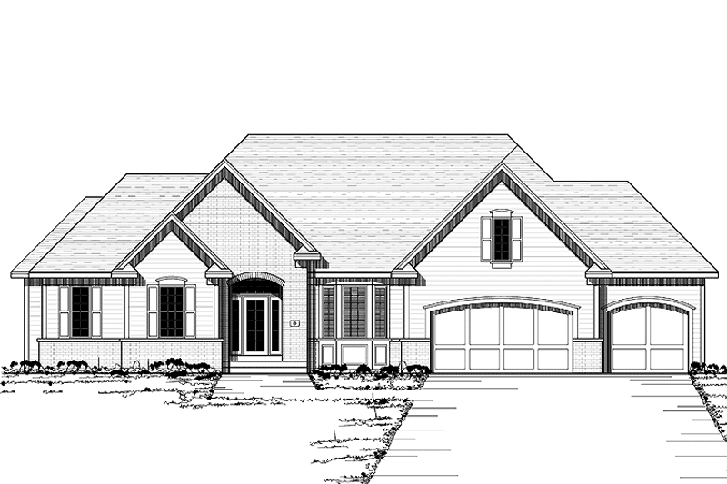 Home Plan - Exterior - Front Elevation 3 for Traditional House Plan #51-682 - 3 bed, 2.5 bath