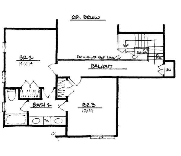 House Plan Design - Traditional Floor Plan - Upper Floor Plan #328-406