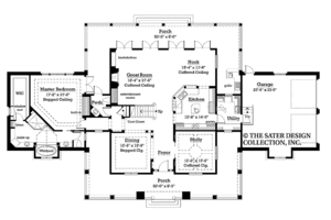 Floor Plan - Main Floor for Victorian House Plan #930-206 - 3 bed, 2.5 bath