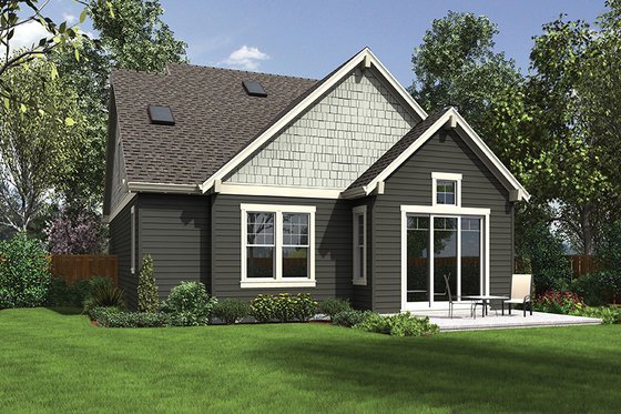 Exterior - Rear Elevation 1 for Craftsman House Plan #48-924 - 4 bed, 2.5 bath
