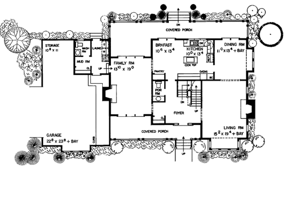 Architectural House Design - Victorian Floor Plan - Main Floor Plan #72-892