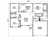 Ranch Style House Plan - 3 Beds 2 Baths 1414 Sq/Ft Plan #22-536 