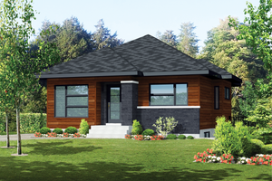 Contemporary Exterior - Front Elevation Plan #25-4292