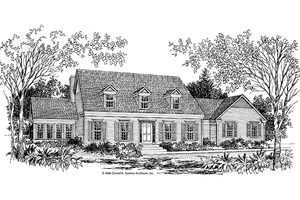 Colonial Exterior - Front Elevation Plan #929-99