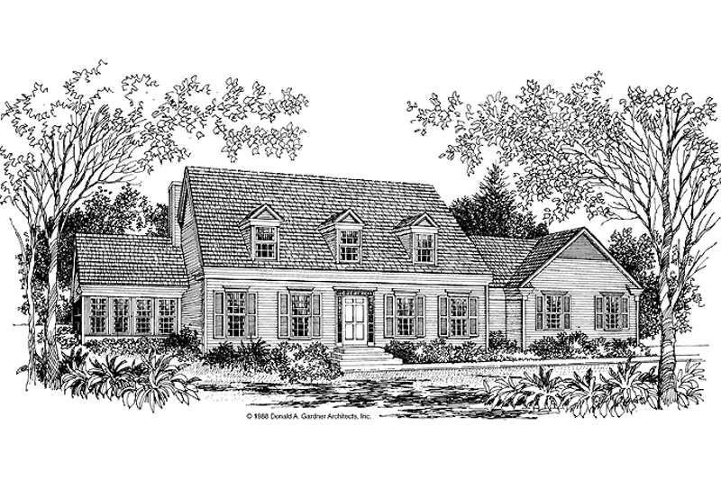 Architectural House Design - Colonial Exterior - Front Elevation Plan #929-99