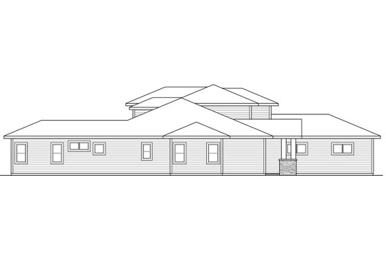 Exterior - Other Elevation for Contemporary House Plan #124-1045 - 4 bed, 3.5 bath