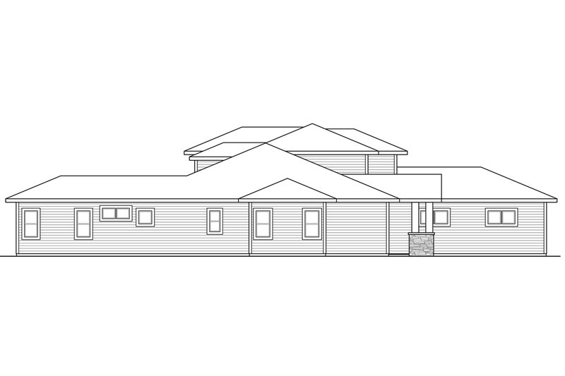 Dream House Plan - Exterior - Other Elevation for Contemporary House Plan #124-1045 - 4 bed, 3.5 bath