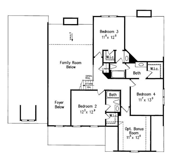 Architectural House Design - Craftsman Floor Plan - Upper Floor Plan #927-930