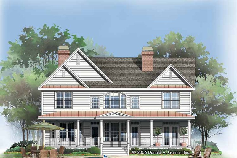Home Plan - Exterior - Rear Elevation 1 for Traditional House Plan #929-787 - 4 bed, 4 bath