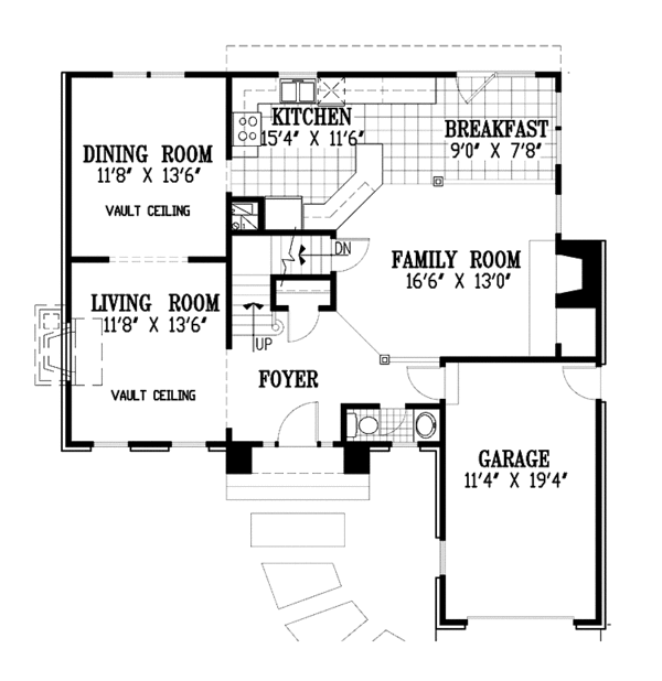 Dream House Plan - Traditional Floor Plan - Main Floor Plan #953-91