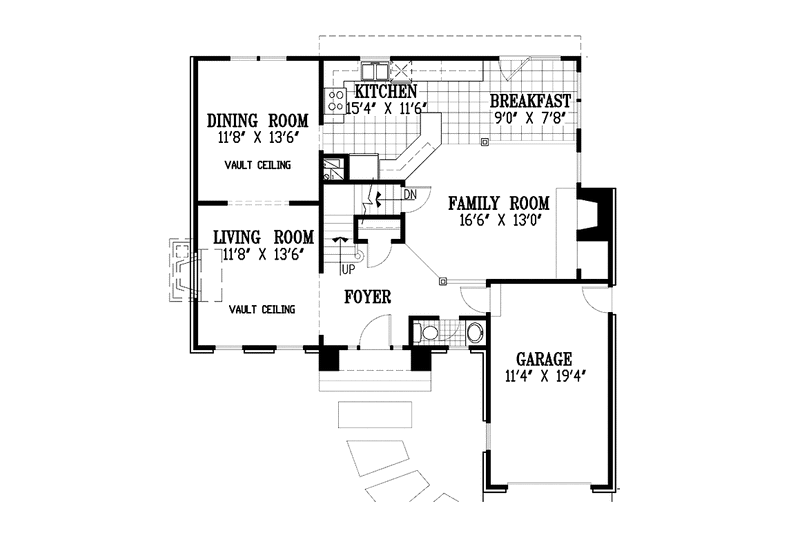 Dream House Plan - Floor Plan - Main Floor for Traditional House Plan #953-91 - 3 bed, 2.5 bath
