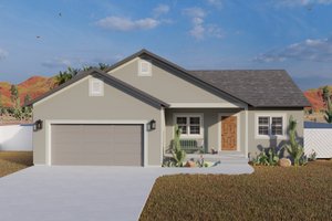 Ranch Exterior - Front Elevation Plan #1060-103