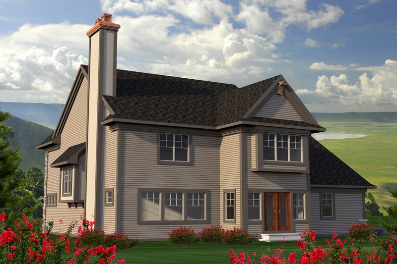 Dream House Plan - Exterior - Rear Elevation for European House Plan #70-1181 - 5 bed, 4 bath