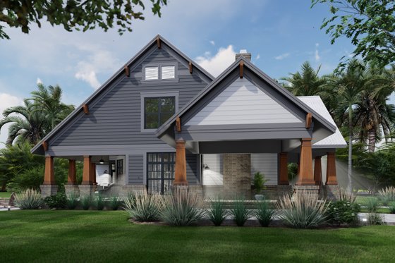 Exterior - Other Elevation 1 for Bungalow House Plan #120-279 - 3 bed, 2 bath