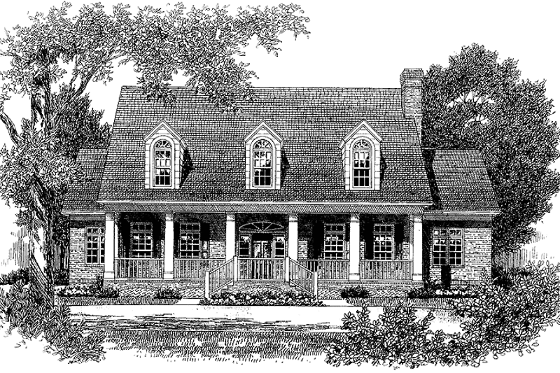Dream House Plan - Exterior - Front Elevation 3 for Classical House Plan #453-427 - 5 bed, 3.5 bath