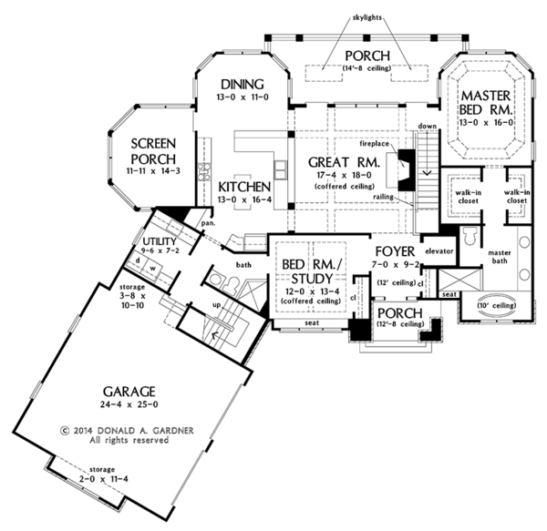Traditional Floor Plan - Main Floor Plan #929-980