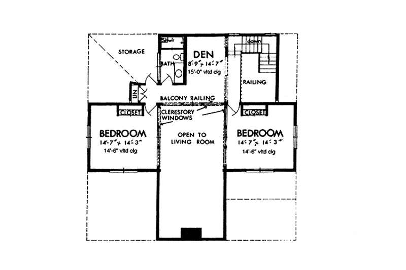Home Plan - Floor Plan - Other Floor for Prairie House Plan #320-1204 - 3 bed, 2.5 bath