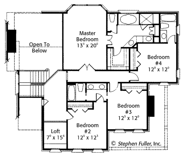 Architectural House Design - Country Floor Plan - Upper Floor Plan #429-423