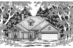 House Design - Exterior - Front Elevation for Craftsman House Plan #42-506 - 4 bed, 2 bath