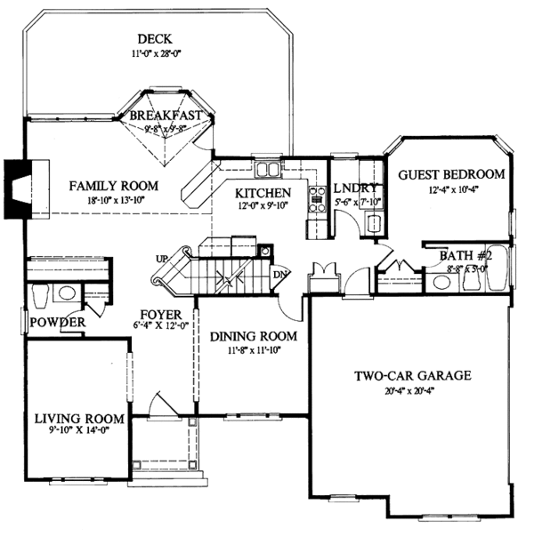 House Plan Design - European Floor Plan - Main Floor Plan #429-124