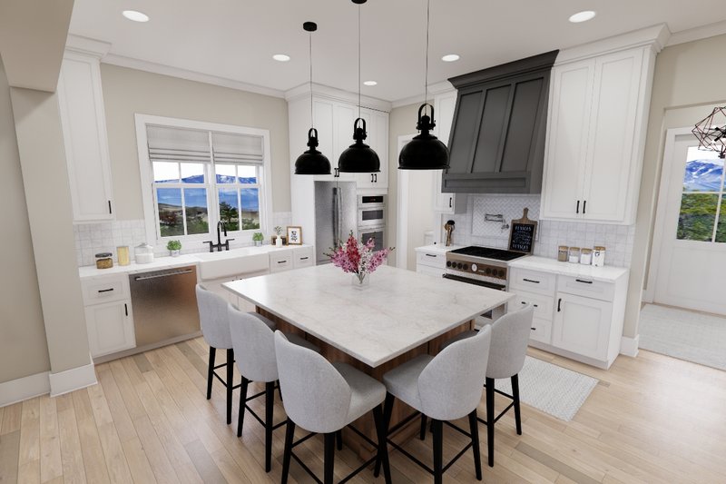 House Blueprint - Interior - Kitchen 1 for Farmhouse House Plan #51-1283 - 3 bed, 3.5 bath