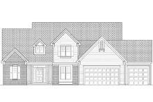 House Blueprint - Colonial Exterior - Front Elevation Plan #328-409