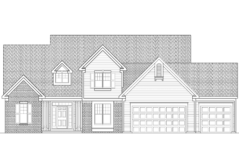 House Blueprint - Colonial Exterior - Front Elevation Plan #328-409
