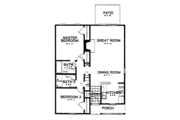 Country Style House Plan - 2 Beds 2 Baths 952 Sq/Ft Plan #30-240 