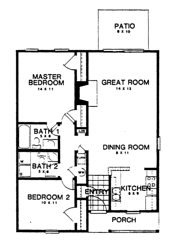 House Design - Country Floor Plan - Main Floor Plan #30-240