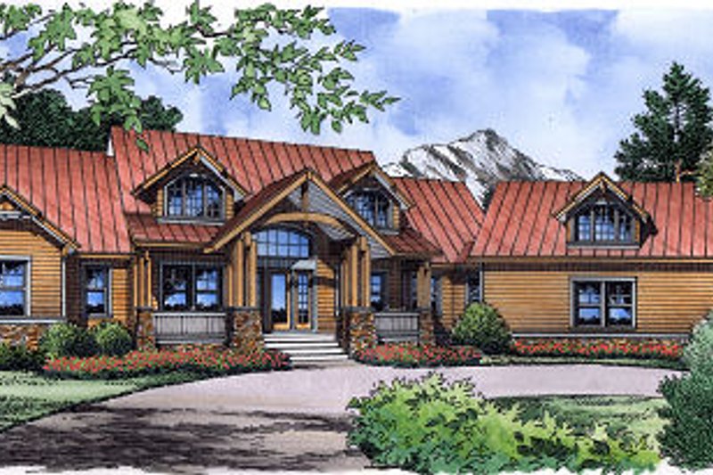 Architectural House Design - Traditional Exterior - Front Elevation Plan #417-410