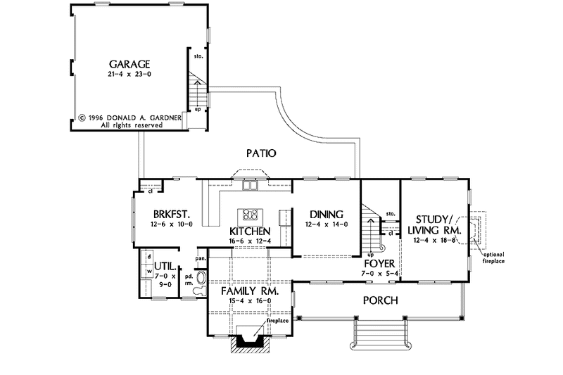 Dream House Plan - Floor Plan - Main Floor for Country House Plan #929-261 - 3 bed, 2.5 bath